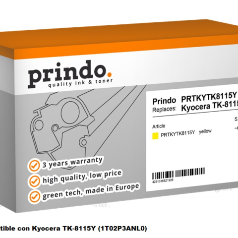 Prindo Tóner amarillo PRTKYTK8115Y Compatible Kyocera TK-8115Y