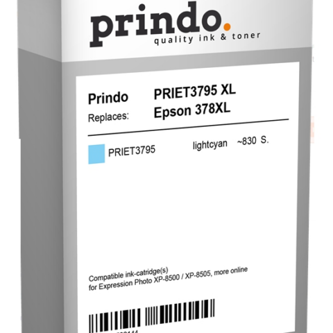 Prindo Cartucho de tinta Cian claro PRIET3795 Compatible Epson 378XL