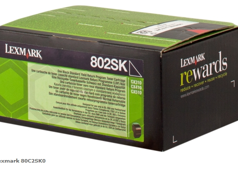Lexmark Tóner negro 80C2SK0 802SK