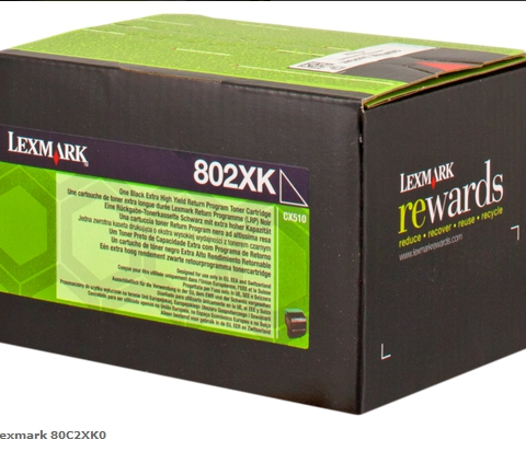 Lexmark Tóner negro 80C2XK0 802XK