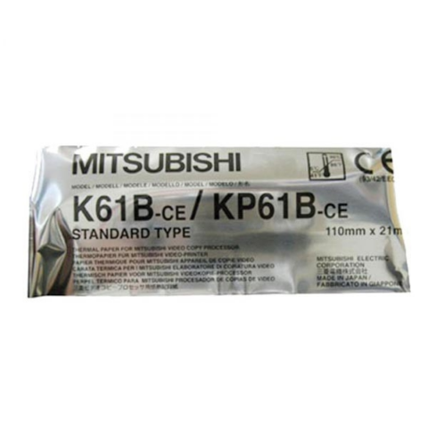 Mitsubishi Papel KP61B-CE K61B-CE papel térmico, rollo, 110mm x 20m