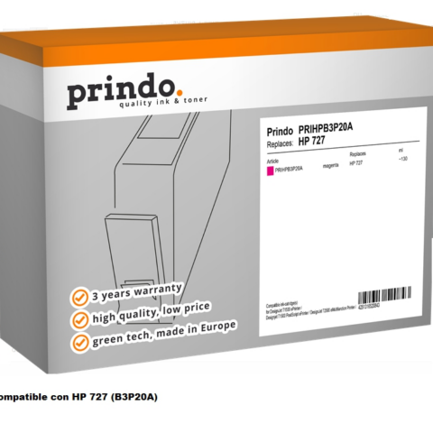 Prindo Cartucho de tinta magenta PRIHPB3P20A Compatible HP 727