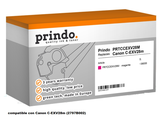 Prindo Tóner magenta PRTCCEXV28M Compatible Canon C-EXV28m