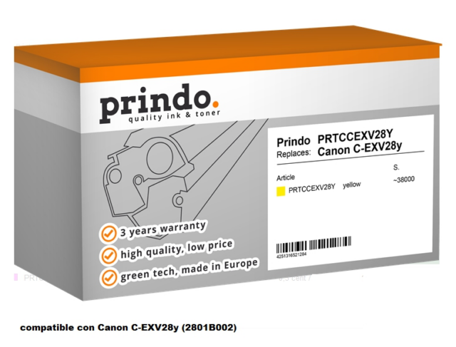 Prindo Tóner amarillo PRTCCEXV28Y Compatible Canon C-EXV28y