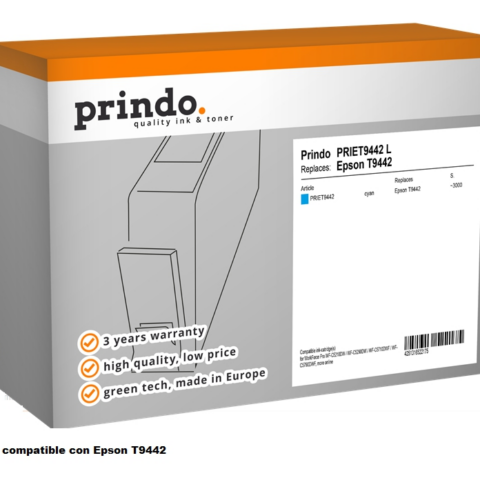 Prindo Cartucho de tinta cian PRIET9442