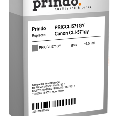 Prindo Cartucho de tinta Gris PRICCLI571GY Compatible Canon CLI-571gy