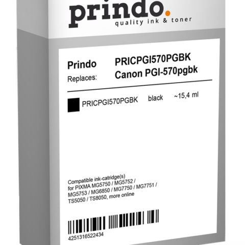 Prindo Cartucho de tinta negro PRICPGI570PGBK Compatible Canon PGI-570pgbk