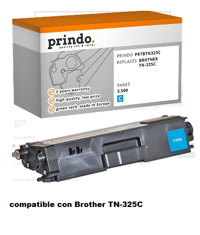 Prindo Tóner cían PRTBTN325C alternativa para Brother TN-325c