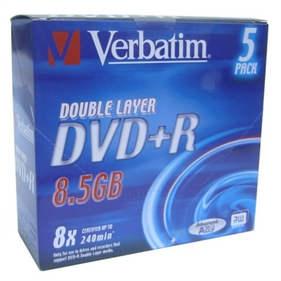 Verbatim DVD+R DL 8.5GB 8x Pack 5Uds