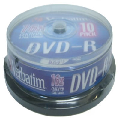 Verbatim DVD-R 4.7GB 16x Tarrina 10Uds