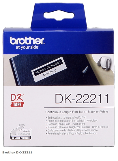 Brother Cinta de PELICULA PLASTICA blanca 29mm DK-22211