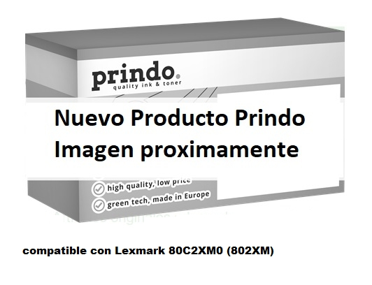 Prindo Tóner magenta PRTL80C2XM0 Compatible con Lexmark 80C2XM0 (802XM)