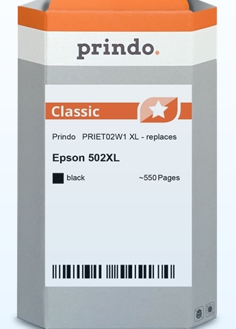 Prindo Cartucho de tinta negro PRIET02W1 Compatible con Epson 502XL