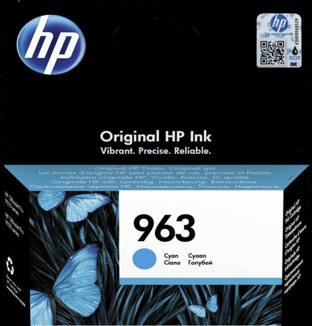 HP Cartucho de tinta cian 3JA23AE 963