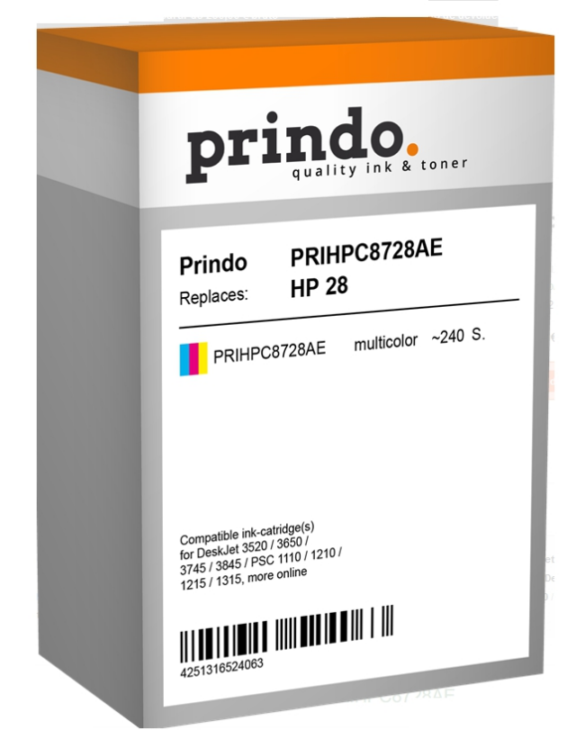 Prindo Cartucho de tinta varios colores PRIHPC8728AE Compatible con HP 28