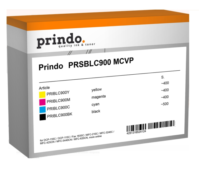 Prindo Multipack PRSBLC900 MCVP Compatible con Brother LC-900