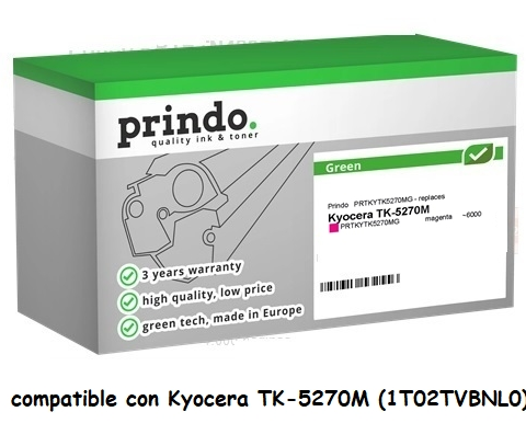Prindo Tóner magenta PRTKYTK5270MG Green compatible con Kyocera TK-5270M