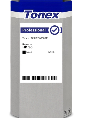 Tonex Cartucho de tinta negro TXIHPC6656AE compatible con HP 56 C6656AE negro