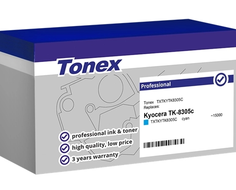 Tonex Tóner cian TXTKYTK8305C compatible con Kyocera TK-8305c