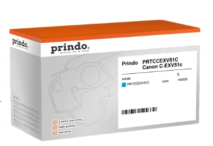 Prindo Tóner cian PRTCCEXV51C compatible con Canon C-EXV51c