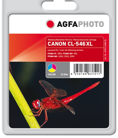 Agfa Photo Cartucho de tinta varios colores APCCL546CXL Compatible con Canon CL-546XL
