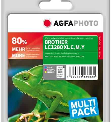 Agfa Photo Multipack APB1280XLTRID Compatible LC-1280XLc, LC-1280XLm, LC-1280XLy