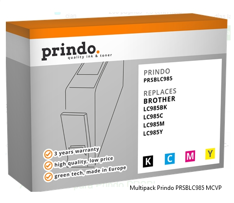 Prindo Multipack PRSBLC985 MCVP Compatible con Brother LC985