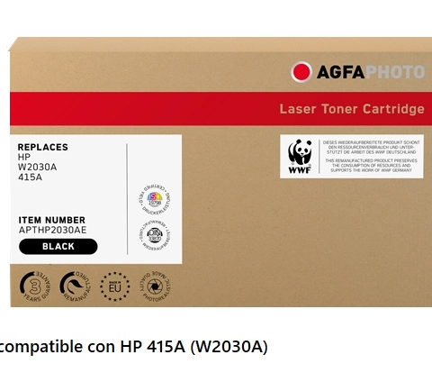 Agfa Photo Tóner negro APTHP2030AE compatible con HP 415A