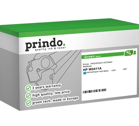 Prindo Tóner cian PRTHPW2411AG Basic Green compatible con HP 216A W2411A