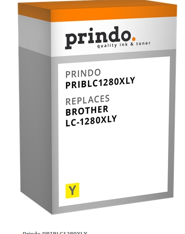 Prindo Cartucho de tinta amarillo PRIBLC1280XLY Compatible con Brother LC1280XLY