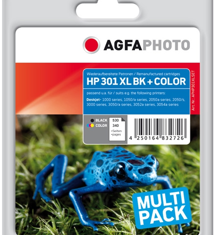 Agfa Photo Multipack negro + color APHP301XLSET Alternativo a 301 XL (negro) + 301 XL (color)