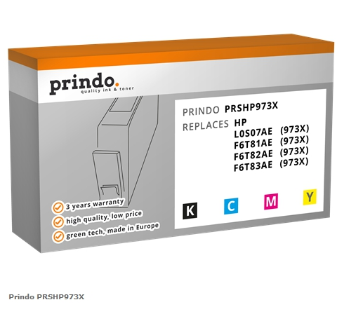 Prindo Multipack PRSHP973X Compatible con HP 973X