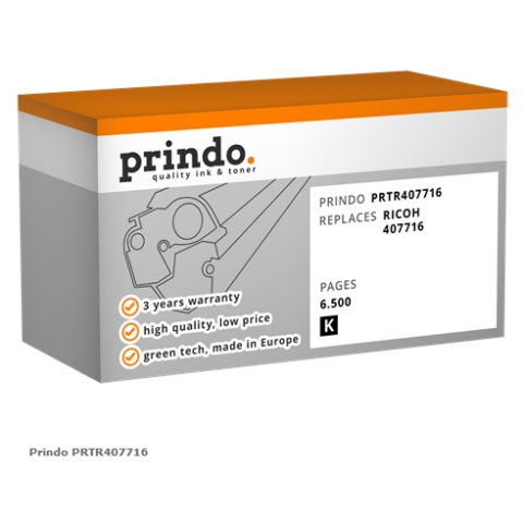 Prindo Tóner negro PRTR407716 Compatible con Ricoh 407716 (SP C252HE)