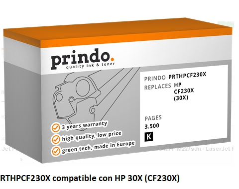 Prindo Tóner negro PRTHPCF230X Compatible con HP 30X CF230X