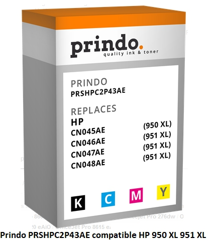 Prindo Multipack PRSHPC2P43AE MCVP Compatible HP 950 XL + 951 XL