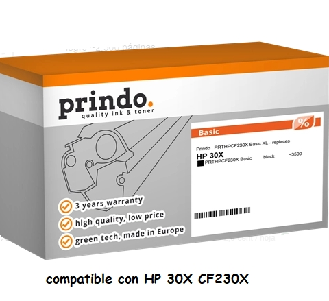 Prindo Tóner negro PRTHPCF230X Basic Basic compatible con HP 30X CF230X