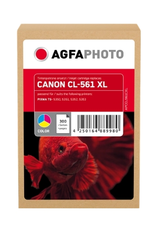 Agfa Photo Cartucho de tinta varios colores APCCL561CXL compatible con Canon CL-561XL 3730C001