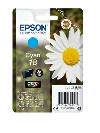 Epson Cartucho de tinta cian C13T18024012 T1802