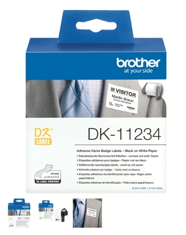 Brother Etiquetas Negro sobre blanco DK-11234