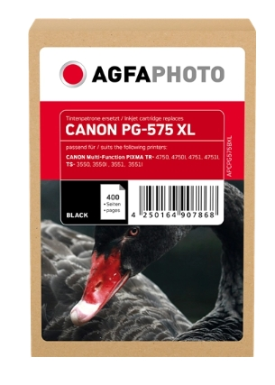 Agfa Photo Cartucho de tinta negro APCPG575BXL compatible con Canon PG-575XL 5437C001