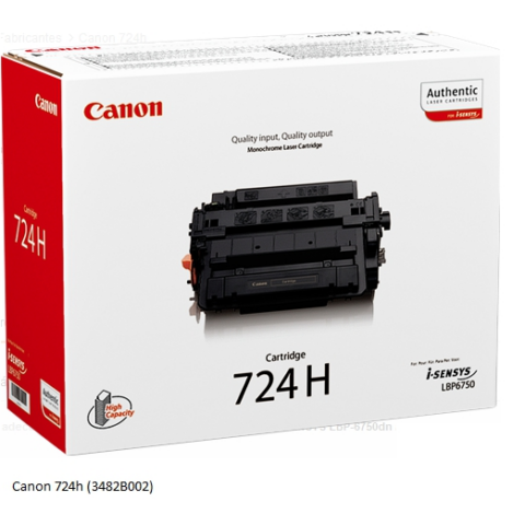 Canon Tóner negro 724h 3482B002