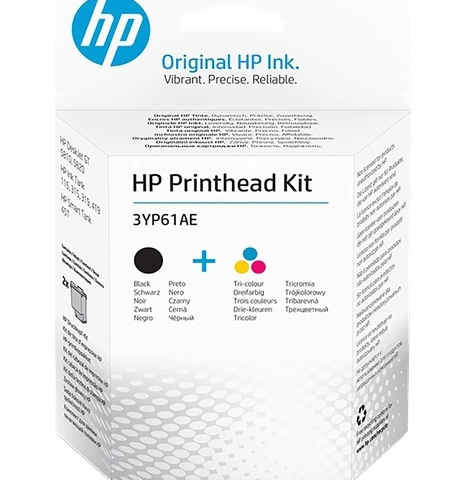 HP Cabezal de impresión negro cian magenta amarillo 3YP61AE