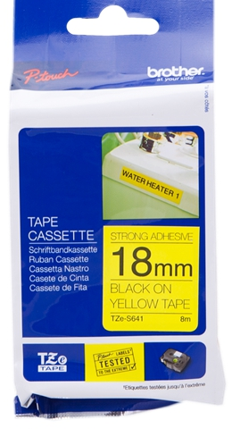Brother TZe641 Cinta laminada súper adhesiva 18mm