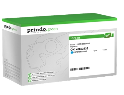 Prindo Tóner cian PRTO45862839G Green compatible con OKI 45862839
