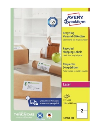 AVERY Zweckform Etiquetas Blanco LR7168-100