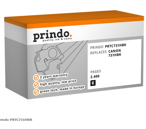 Prindo Tóner negro PRTC731HBK Compatible con Canon 731 HBK