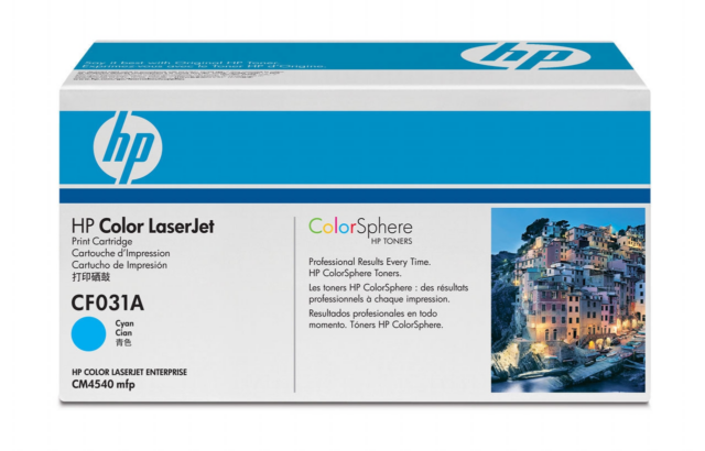 HP Tóner cían CF031A 646A