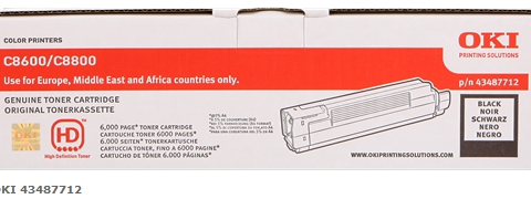 OKI Tóner negro 43487712 6000 Páginas