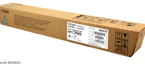 Ricoh Tóner cían 842019 841654 / 841742 18000 Páginas MPC 3502c