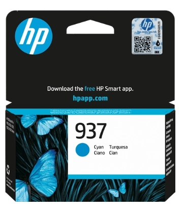 HP Cartucho de tinta cian 4S6W2NE 937